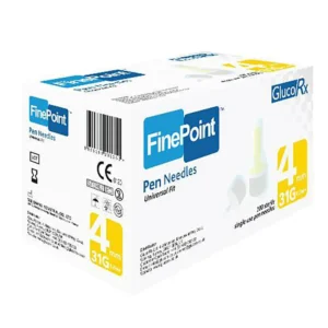 GlucoRx FinePoint Ultra 31G 4mm 100 Pack