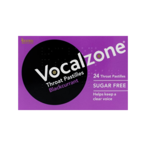 Vocalzone Sugar Free Throat Pastilles Blackcurrant - 24 Pack